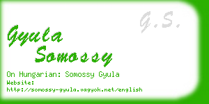 gyula somossy business card